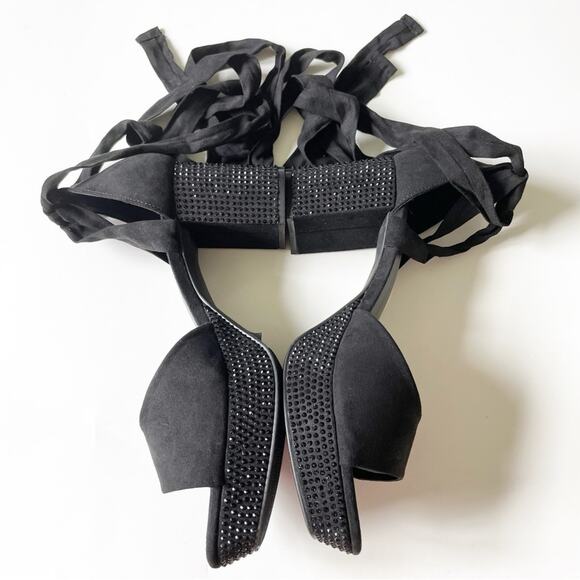 NEW Torrid Black Embellished Wrap Platform Heel - Picture 6 of 10
